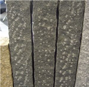 G684 Six Sides Pineapple Black Basalt Cube Paver Stone