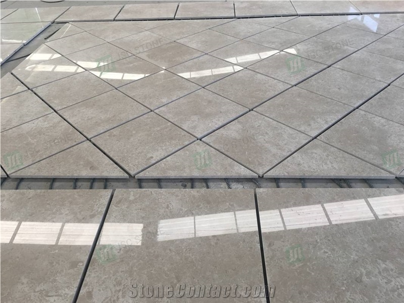 Turkey Beige Marble White Rose Floor Tiles For Hotel Project
