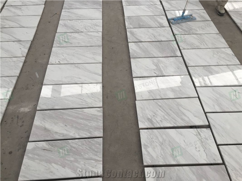 Volakas White Marble Polished Flooring And Walling Tiles