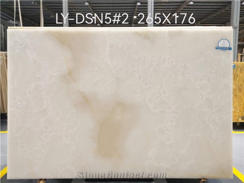 White Natural Top-Quality Onyx Snow White Slabs 
