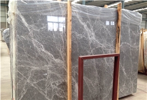 Grey Marble Slabs for Wall Pattern Bookmatched