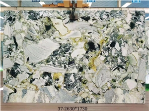 Jade Green Mable Ice Emerald Stone Thin Panel for Wall Decor