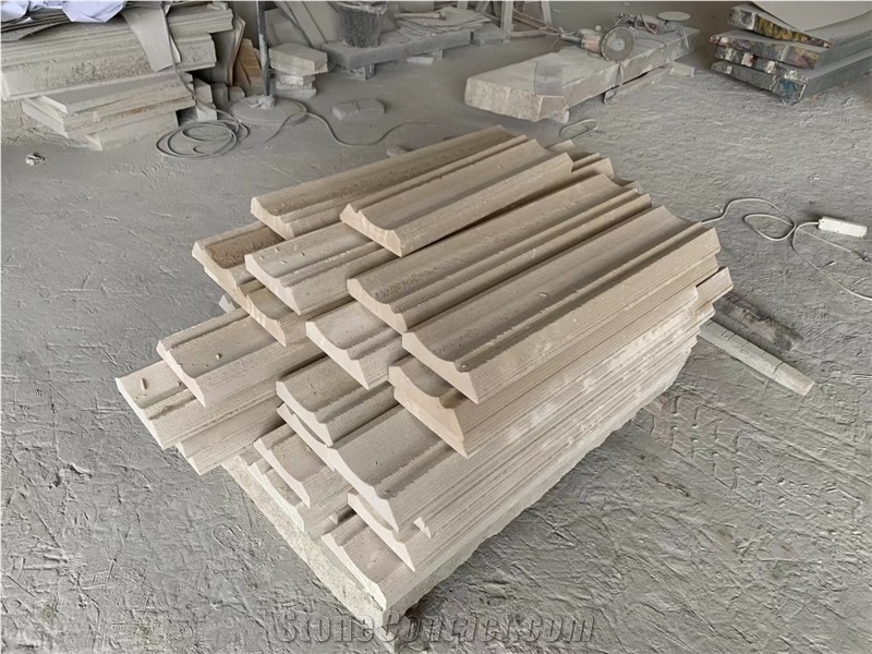 natural limestone beige stone carving Molding, Borders