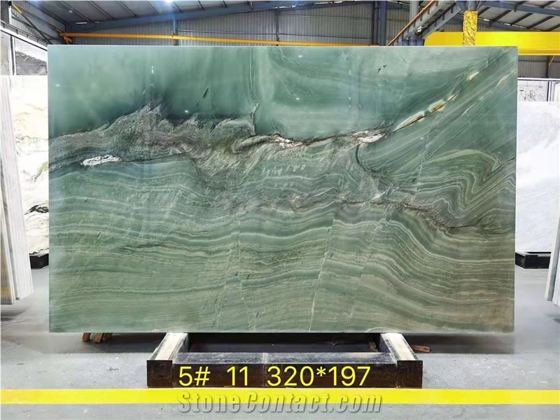 New Design Green Jasper Quartzite Slab for Wall Decor
