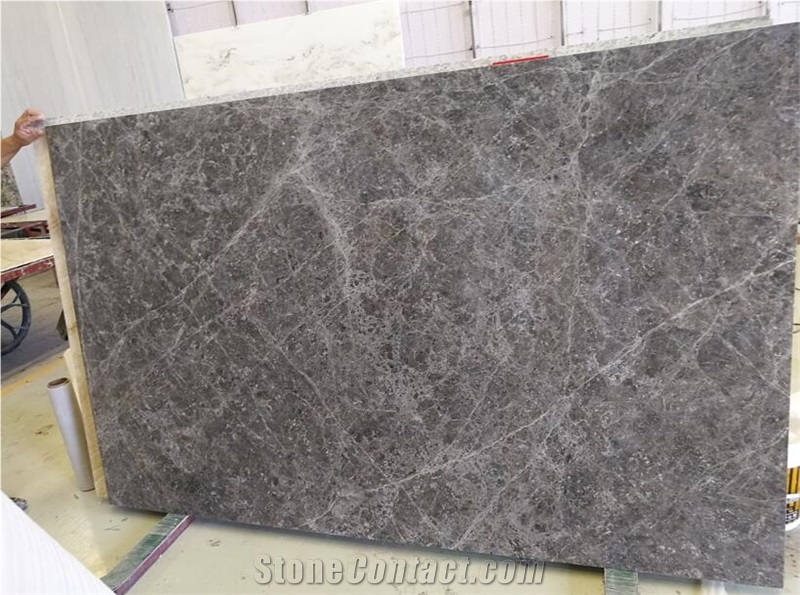 Nordic Grey Marble Tile 8mm Stone Thin Panel for Inter Decor
