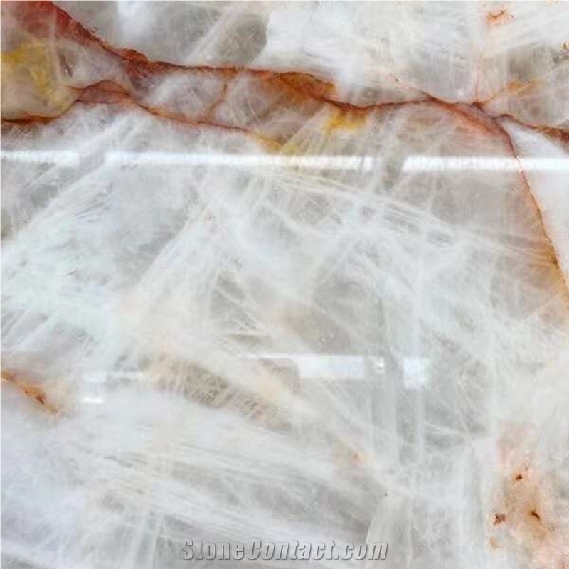 Crystal White Quartzite Slabs for Interior Walling