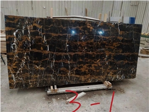 Black Flower Gold Fantasy Portoro Marble Slabs,Wall Tiles