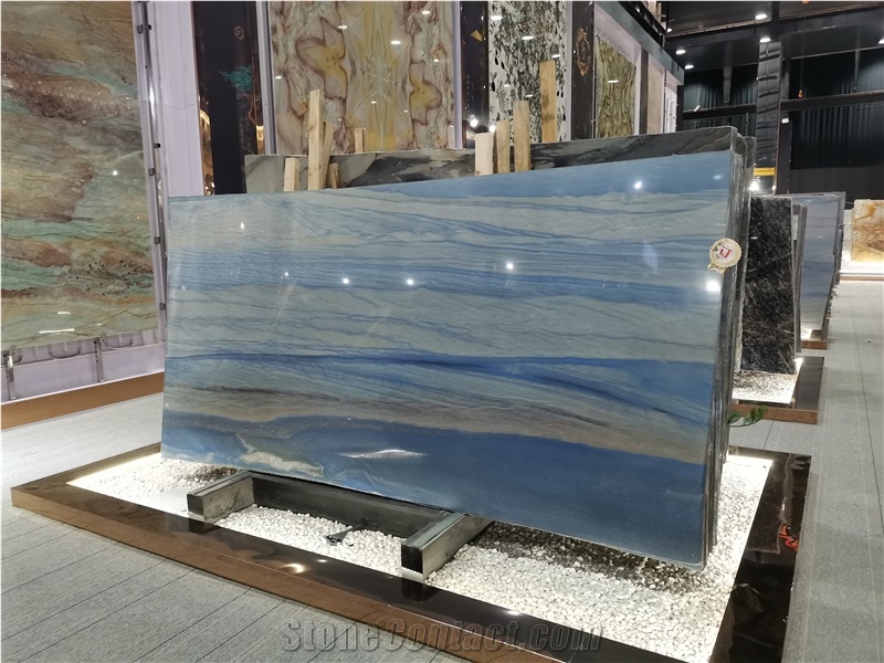 Brazil Luxury Stone Blue Sky Quartzite Azul Marbacus Slabs