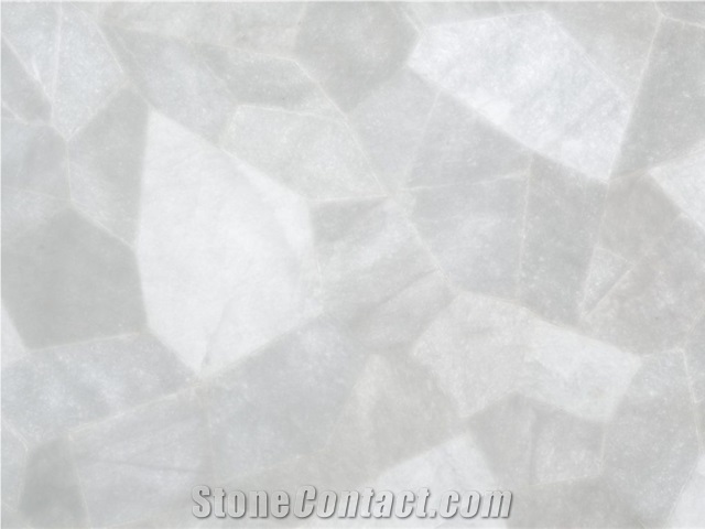White-quartz Semiprecious Stone Slabs