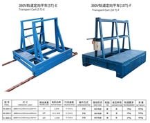 380V Transport Cart Iron Wheel 5-10T Model E&F