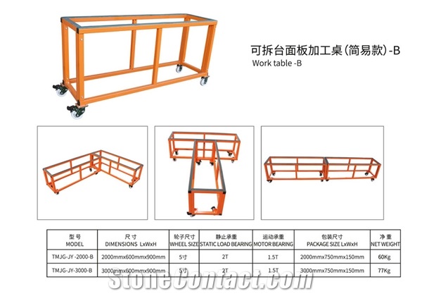 Working table for Process Granite &Marble Products Model B