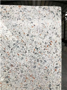 White Terrazzo floor tile cement wall cladding
