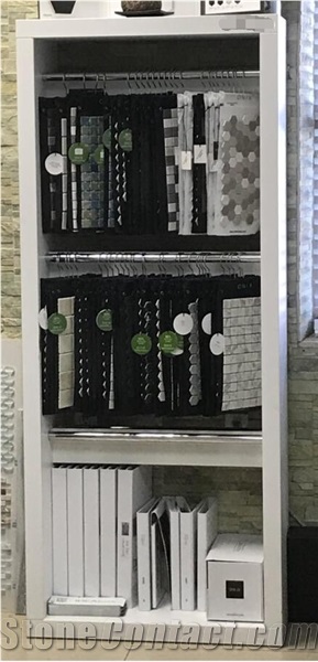 Stone Glass Mosaic Tile Display Board Hanger Shelf Rack
