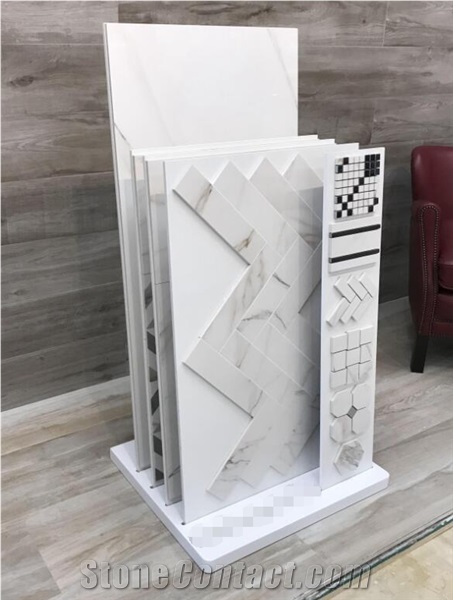 Wooden  Porcelain Flooring Tile Sample Display Stand Rack