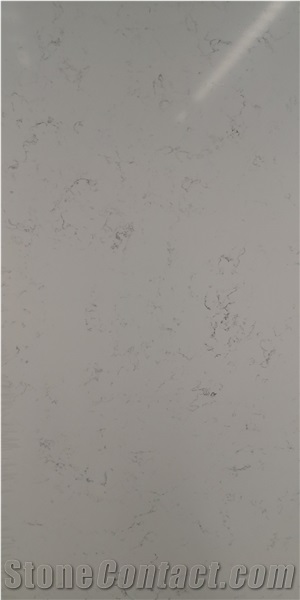 Artificial Carrara White Quartz Slab Countertop-3025