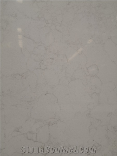 Artificial Carrara White Quartz Slab Countertop-3026