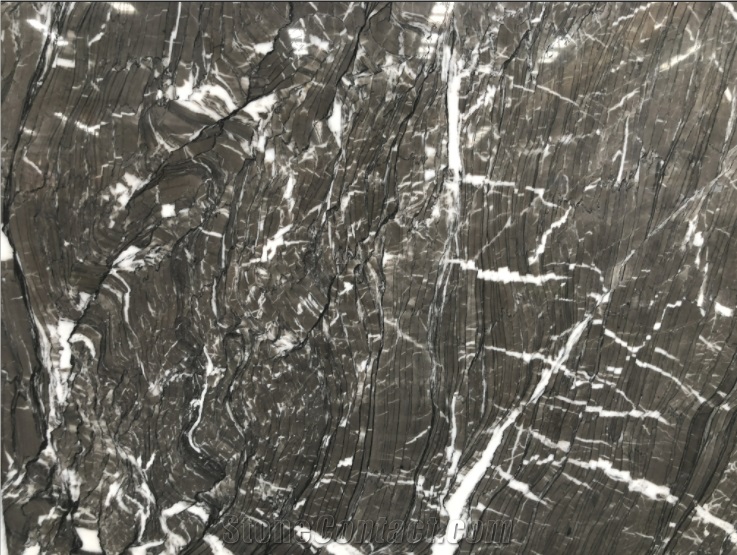 China Good Price Meteor Grey Marble Stone Slab for Wall Tile
