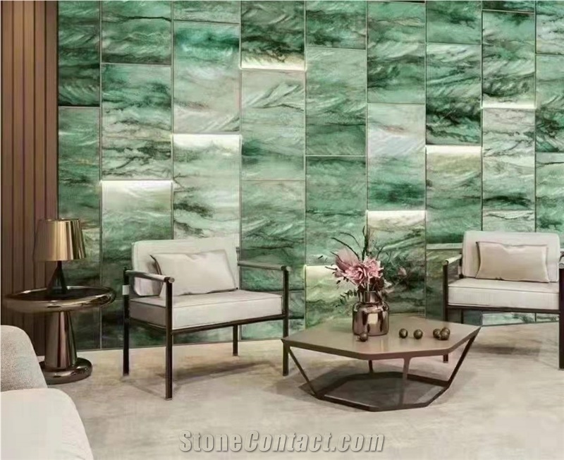 Brazil Royal Green Marble Polished Floor Covering Tiles