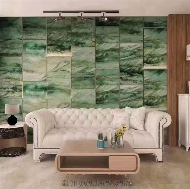 Brazil Royal Green Marble Polished Wall Covering Tiles