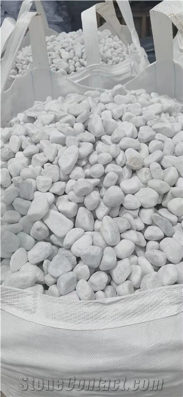 China White Polished Walkway pebble stone Pavers