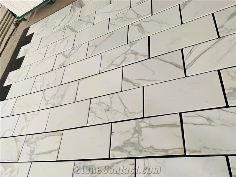 Italy Calacatta Gold Marble Polished sheet Wall Tiles