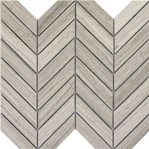 Wooden White Marble Mosaic Tiles Flooring Backsplash Tile