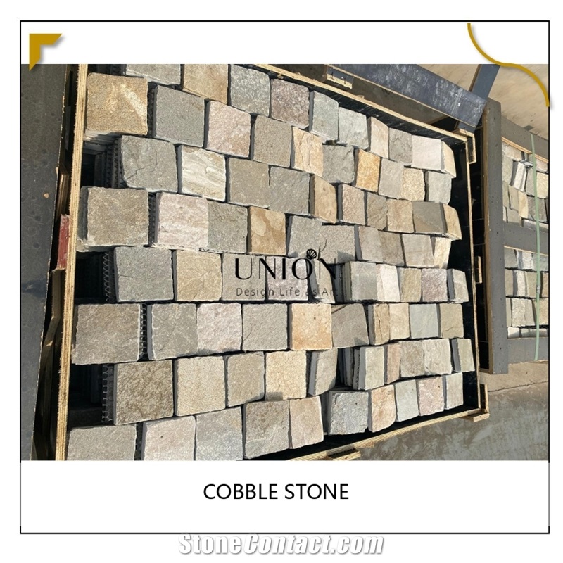 Lanscaping Stone Garden Floor Paving Tiles Cube Cobble Stone