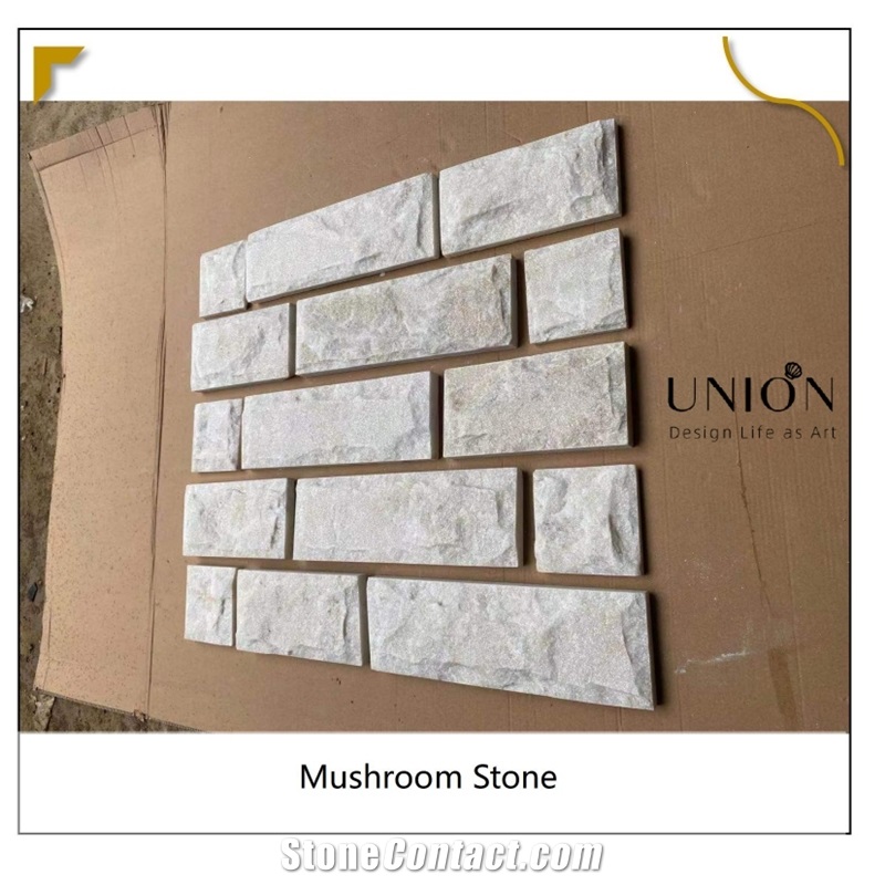 Mushroom Stone Yellow Quartzite Wall Tiles Cladding Stone