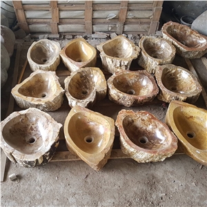 Petrified Wood Stone Sinks, Basins