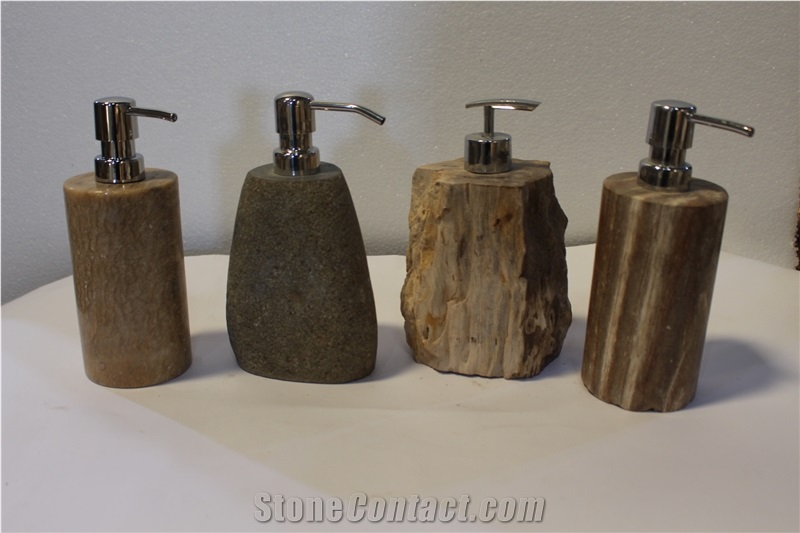 Stone Bathroom Set And Soap Dispenser