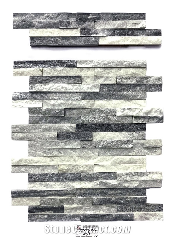 Cloudy Grey Stone Veneer, Wall Cladding, Ledge Panels