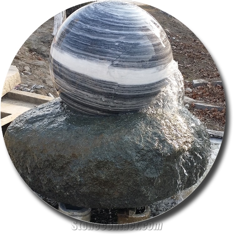 Landscaping Granite Stone Floating Ball Fountain