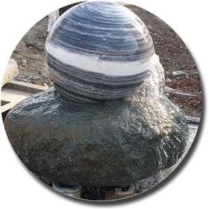Landscaping Granite Stone Floating Ball Fountain