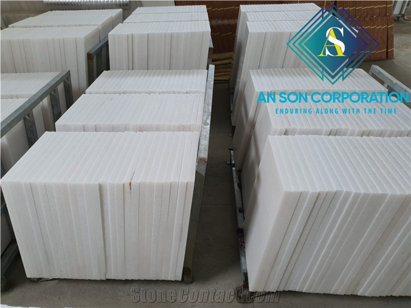 Available Big Quantity White Marble Tile In An Son Stock