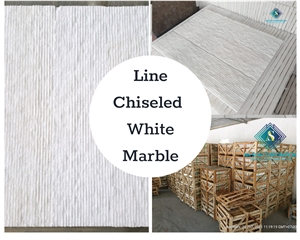 Hot Hot Sale For Line Chiseled White Marble