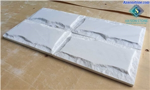Hot White Honed And Split Up Face Marble
