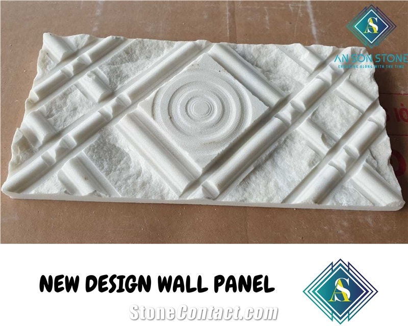Semi White Marble Wall Panel New Design