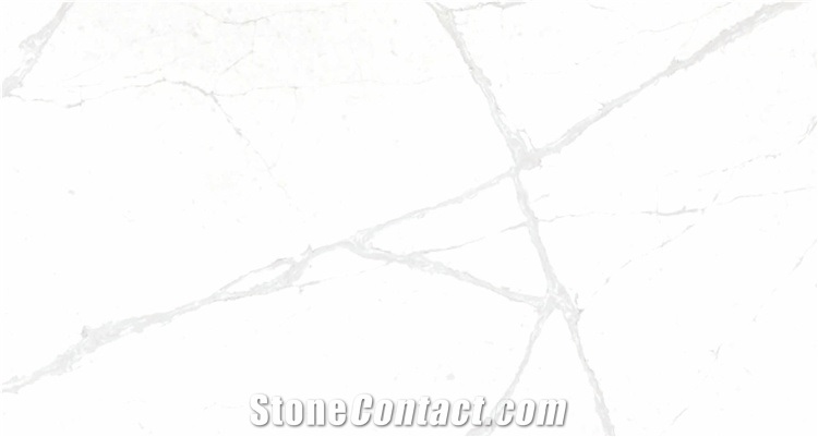 Artificial Stone Slabs Calacatta White Quartz For Countertop