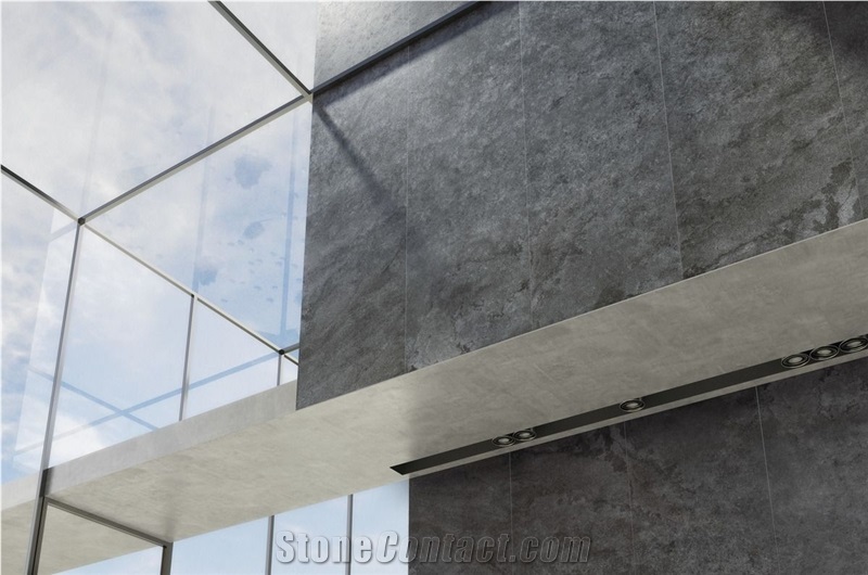 Exterior Wall Design Of Gray-Black Series Sintered Stone