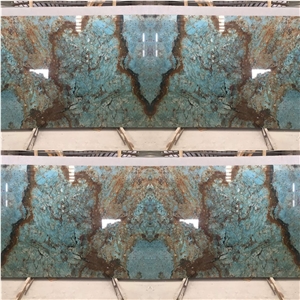 Polished Green Marble Bookmatch Slabs For Interior