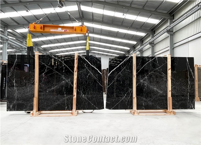 Negro Marquina Marble Tiles & Slabs
