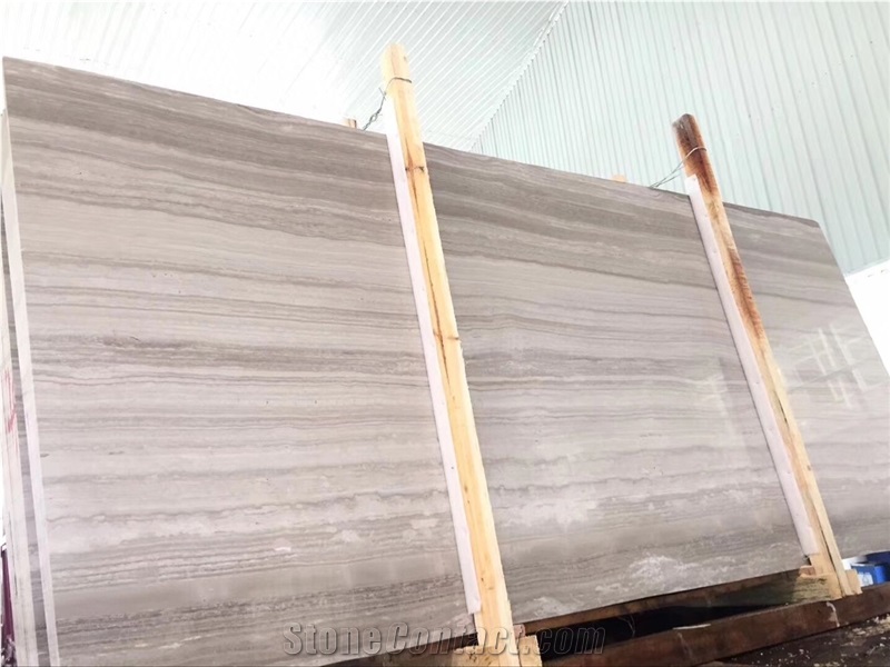 China Cheap Good Chenille White Wood Grain Marble Slab