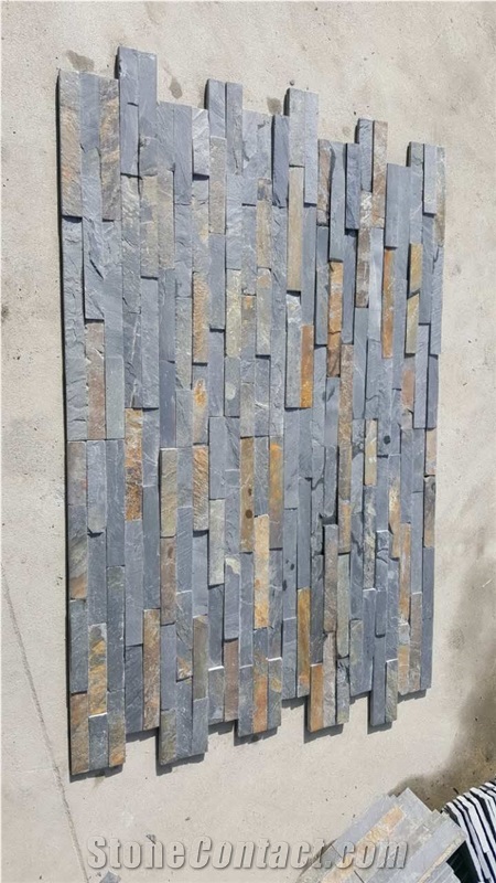 China Cheap Rusty Slate Wall Cladding Corner Veneer Tiles