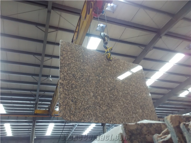 Gold Giallo Fiorito Granite Polished Big Slabs Flooring Tile