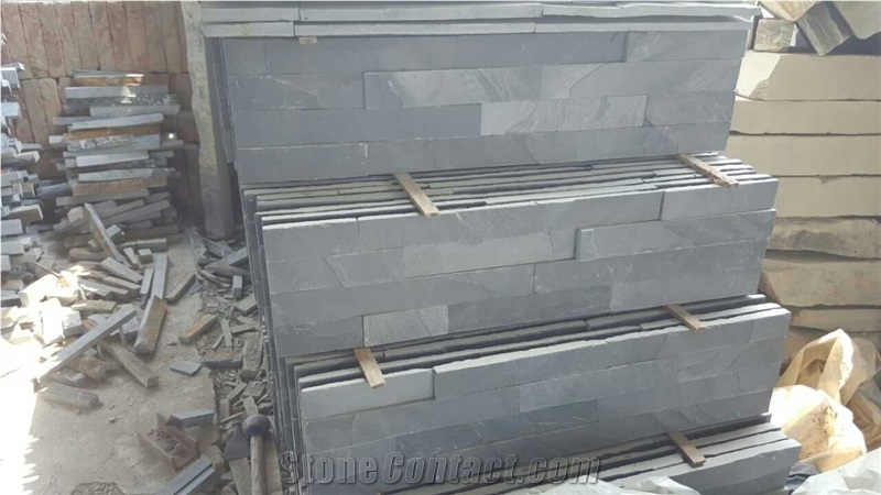 Jak Black Slate Stone, China Black Slate Tile Cladding Panel
