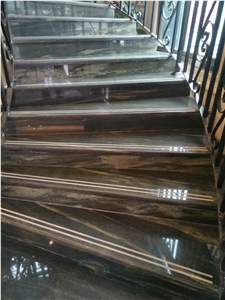 Natural Ice Green Granite Stone Stair Block Step Riser Tiles