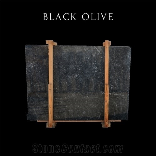 Black Wavy Marble Slab