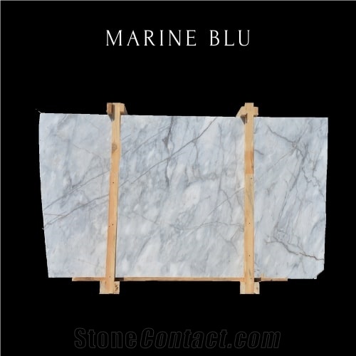 Blue Marble Slab - Cloudy Blue Marble