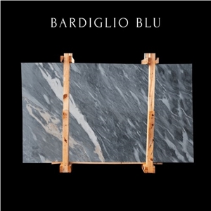 Mixed White Blue Marble Slab - Marble Tile