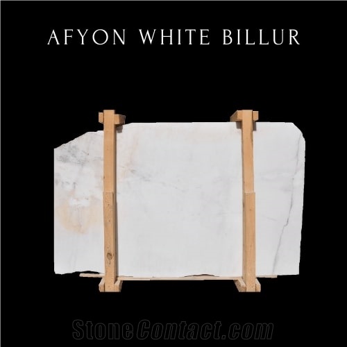 White Cyrstal Marble Slab - Cloudy Cyrstal Marble Slab